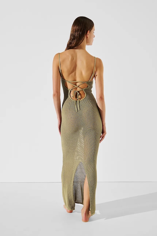 Karl Lagerfeld rochie A1W46032 bej SS25