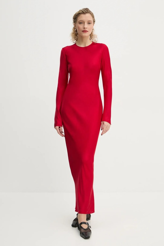 Samsoe Samsoe rochie SAALINA maxi rosu F24400197