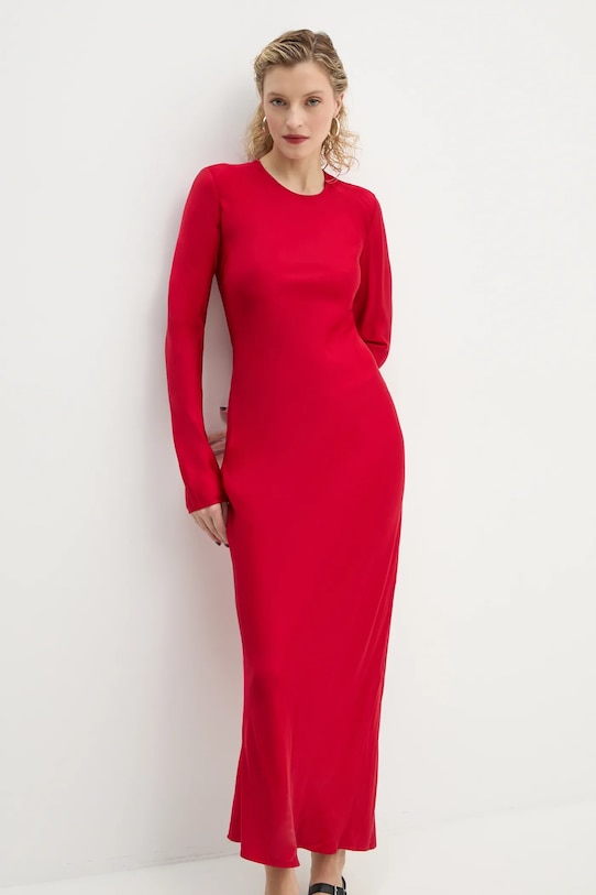 Samsoe Samsoe rochie SAALINA F24400197 rosu SS25