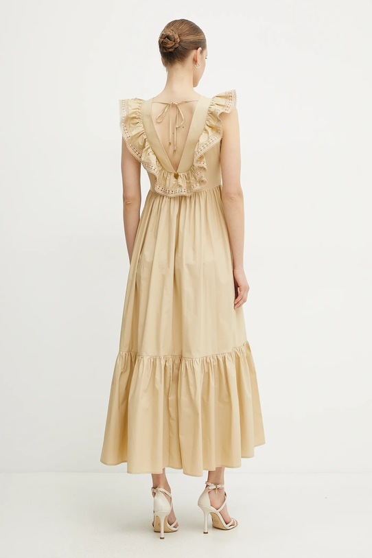 Bavlněné šaty Twinset 251LB2KFF béžová SS25