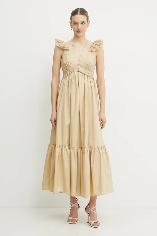 Oblečení Bavlněné šaty Twinset 251LB2KFF béžová