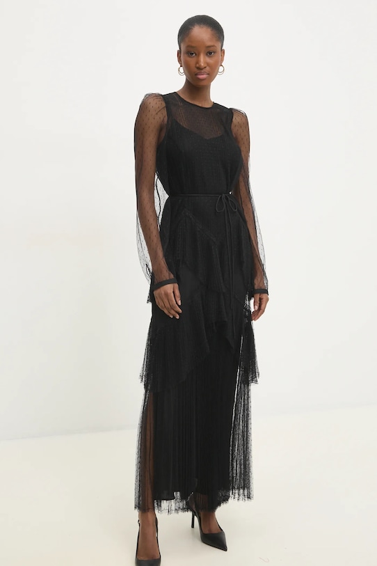 Twinset sukienka rozkloszowany czarny 251TP2510