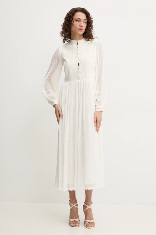 Одяг Сукня з домішкою льону Twinset 251TP2063 бежевий