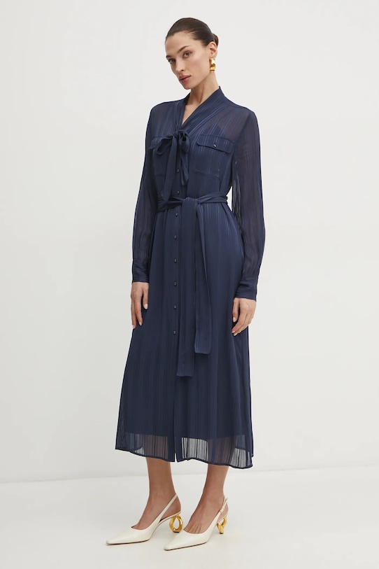 Šaty Twinset midi námořnická modř 251TP2260