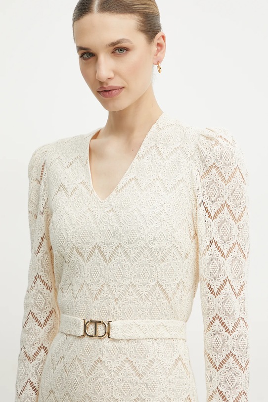 Bavlněné šaty Twinset béžová 251TP2402