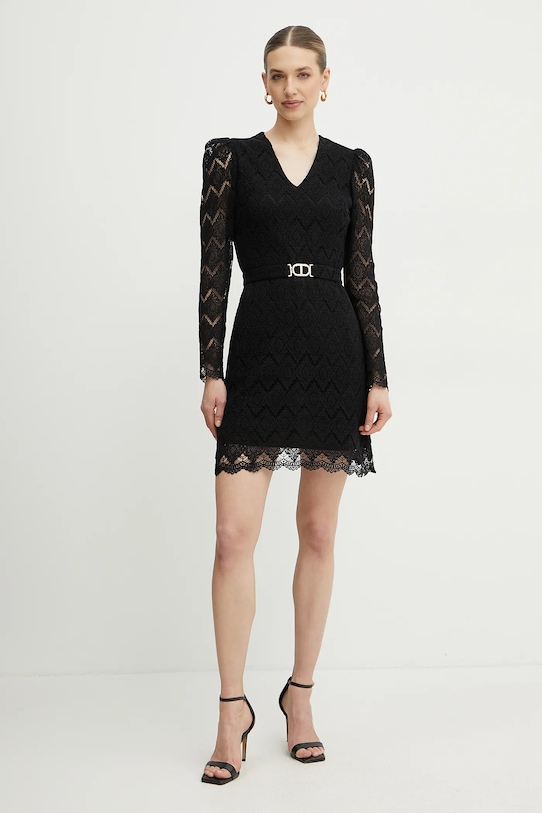 Бавовняна сукня Twinset 251TP2402 чорний SS25