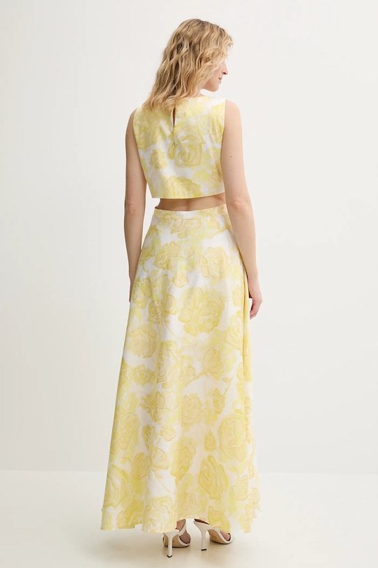 Twinset sukienka bawełniana 251AX2030 żółty SS25