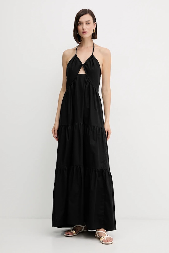 Twinset sukienka z elastanem czarny 251TT2027