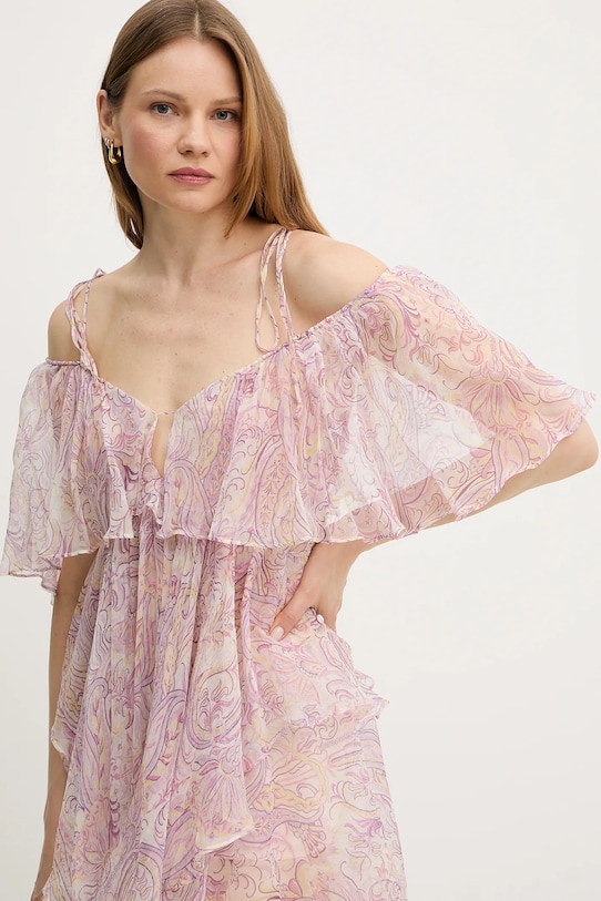 Шовкова сукня Twinset фіолетовий 251TS2184