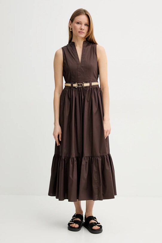 Φόρεμα Twinset casual καφέ 251TT2101