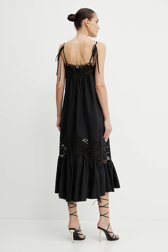 Odzież Twinset sukienka bawełniana 251TT2331 czarny