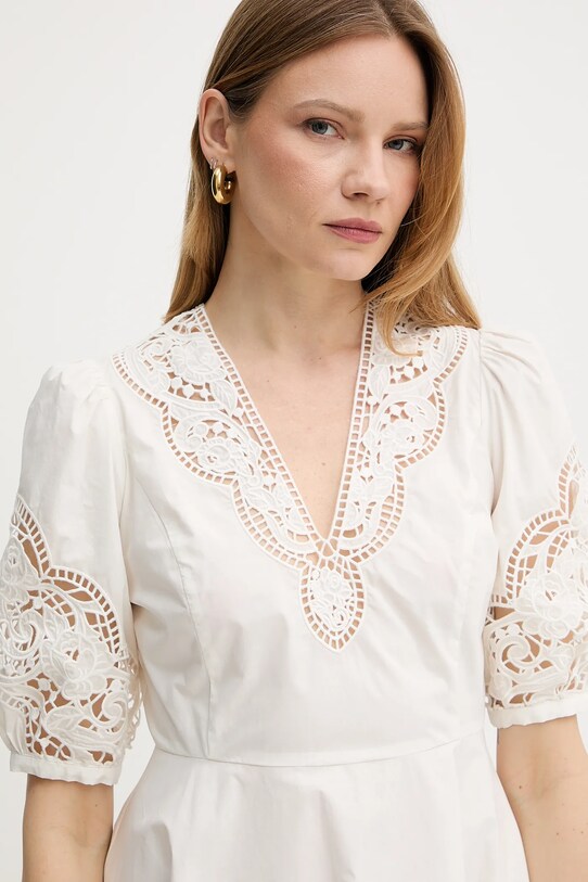 Twinset sukienka bawełniana beżowy 251TT2334