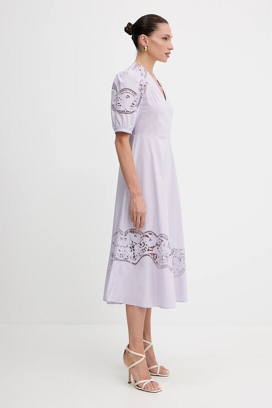 Bavlněné šaty Twinset 251TT2330 fialová SS25