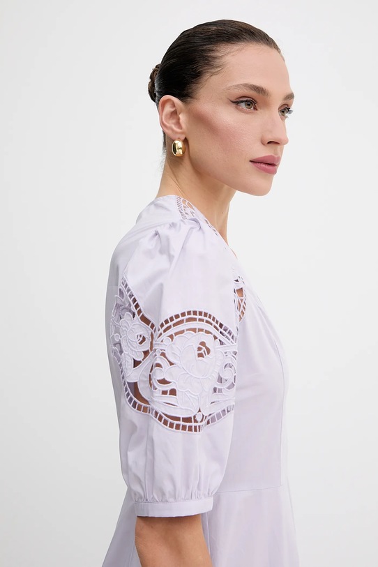 Памучна рокля Twinset 251TT2330 виолетов