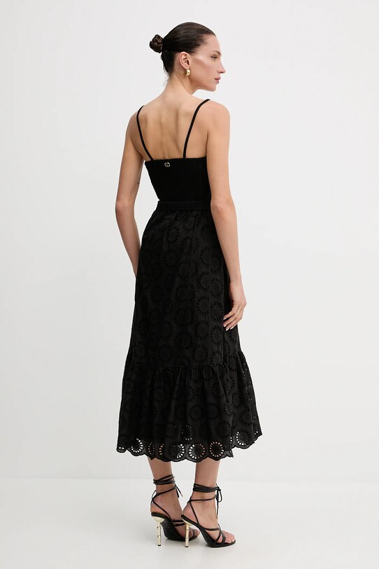 Twinset sukienka bawełniana 251TT2361 czarny SS25