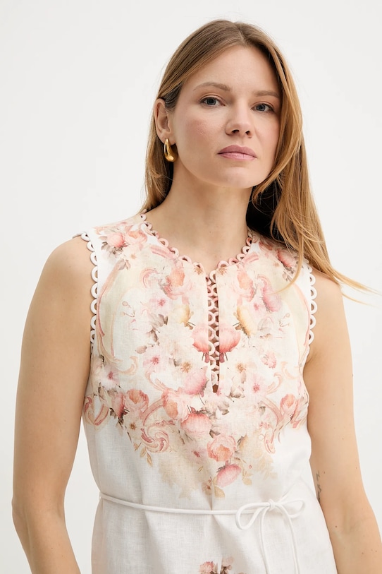 Twinset rochie din in bej 251TT2441