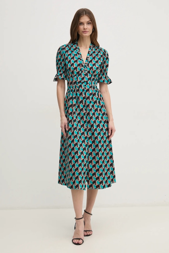 DIANE VON FURSTENBERG rochie DVFDS4S002 turcoaz SS25