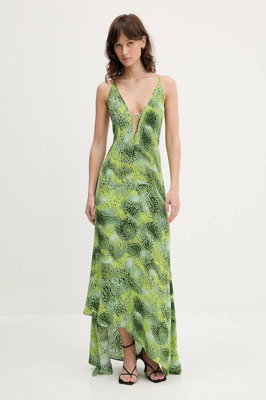 IRO rochie maxi verde WM33IDILA