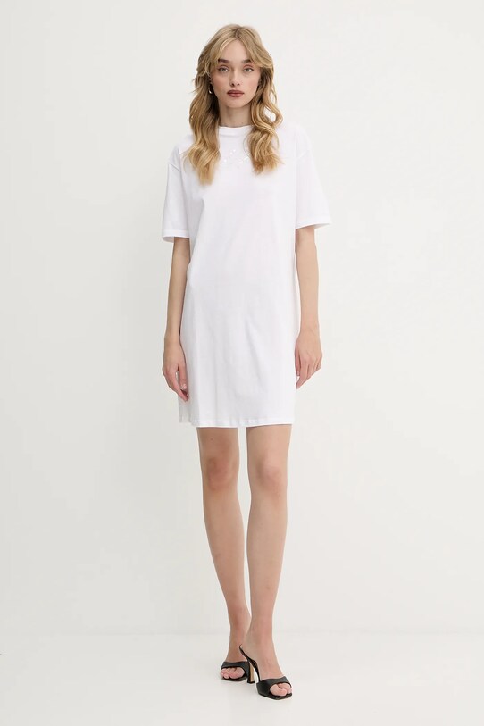 Бавовняна сукня Armani Exchange XW000378.AF10354 білий SS25