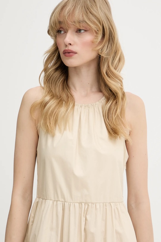 Armani Exchange sukienka bawełniana beżowy XW000477.AF12812