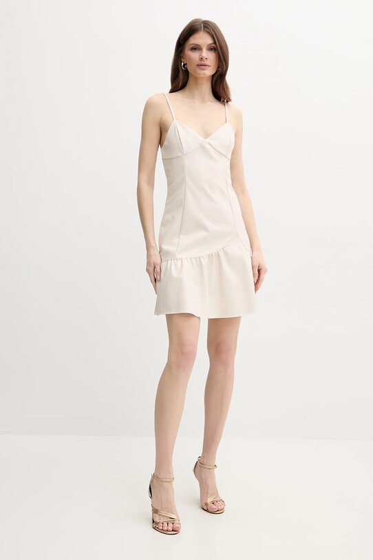 Šaty Armani Exchange látka béžová XW000420.AF12807