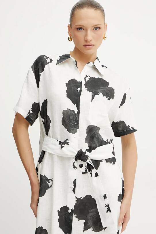 Ľanové šaty Liviana Conti béžová L5SL53