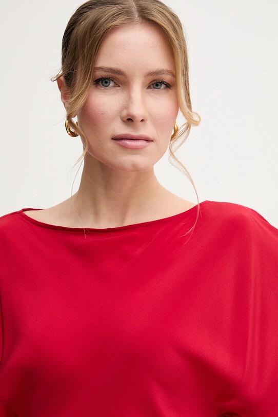 Liviana Conti sukienka jedwabna czerwony L5SS22