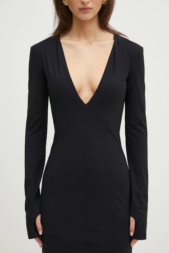 MM6 Maison Margiela sukienka czarny S52DG0026