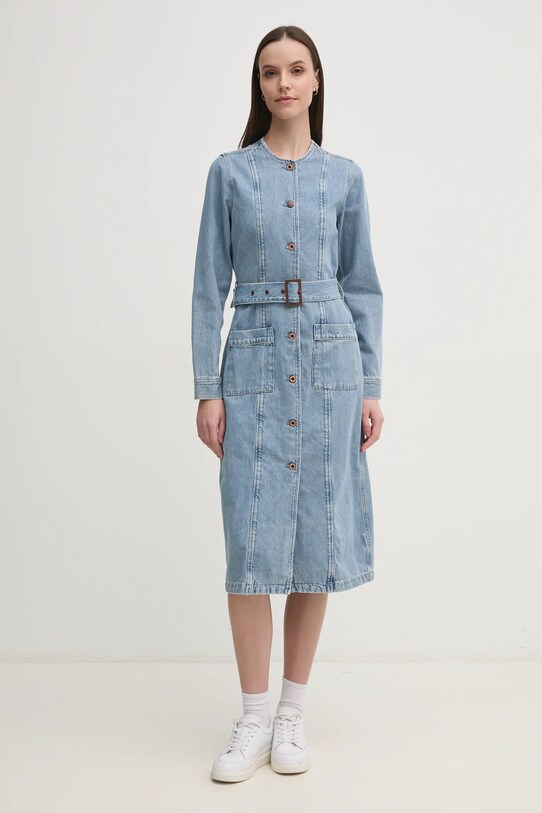 Pepe Jeans sukienka jeansowa SCOTTIE PL953657 niebieski SS25