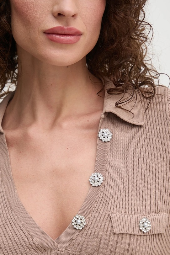 Φόρεμα Guess PAULA W5RK18.Z2U00 καφέ