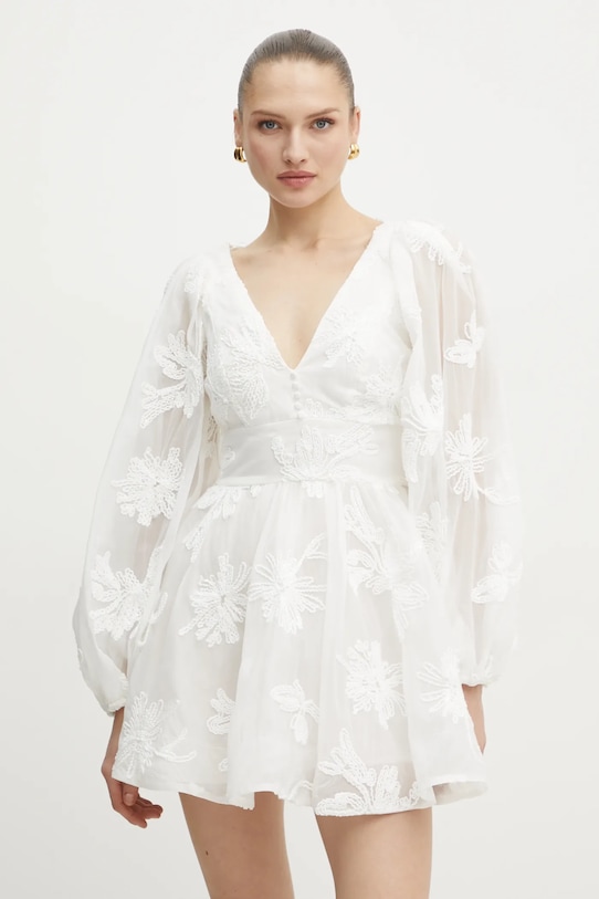 Платье Bardot mini бежевый 58475DB5