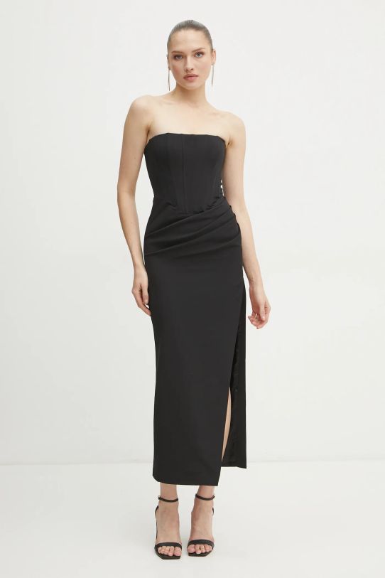 Bardot rochie maxi negru 58532DB