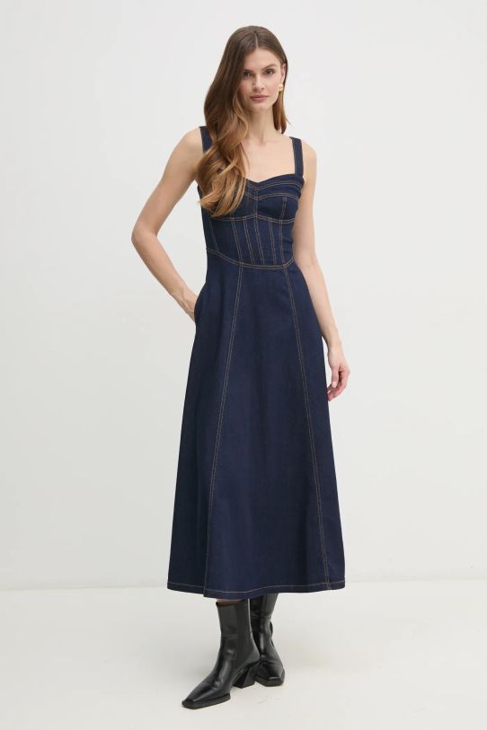 Bardot rochie jeans bleumarin 91413DB