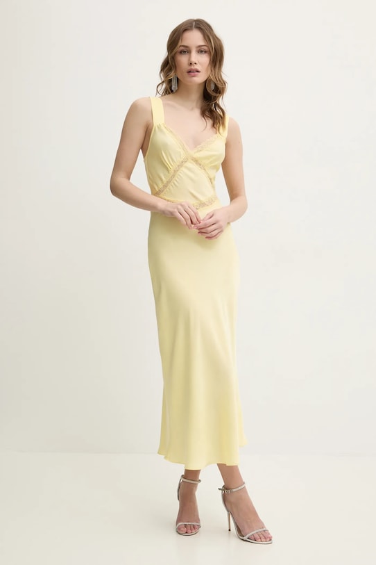 Сукня Bardot maxi жовтий 58603DB