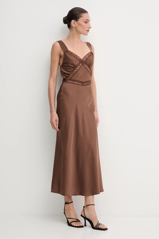 Bardot sukienka 58603DB brązowy AW25