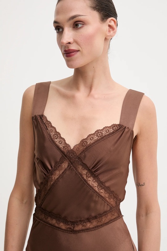 Bardot sukienka brązowy 58603DB