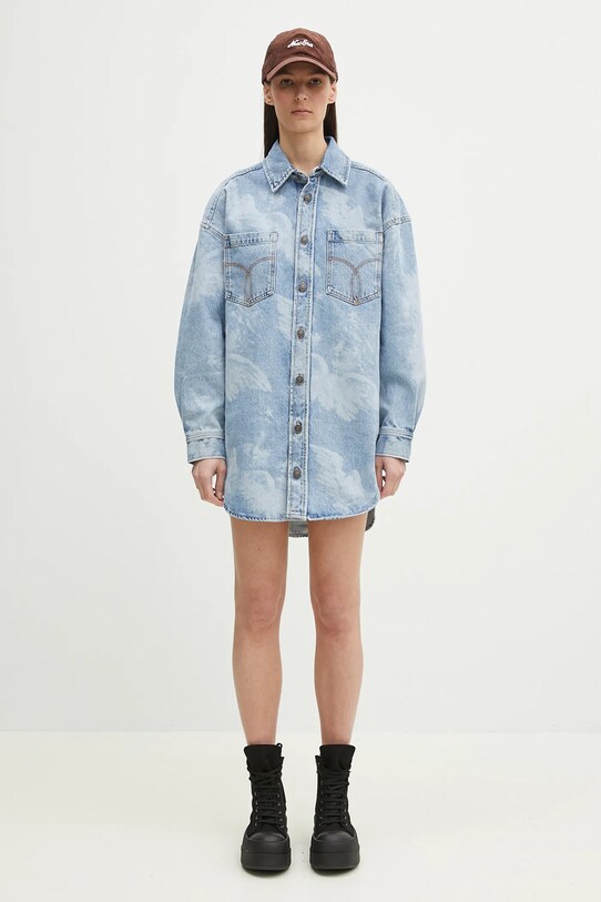 Джинсовое платье Fiorucci Angel Print Denim Shirt Dress W02SPDDR313DN03DN02