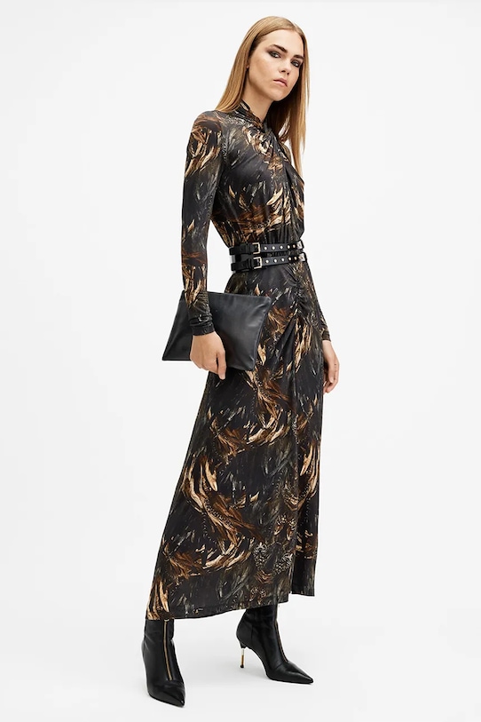 AllSaints sukienka MINA W159DB czarny