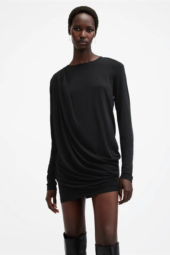 AllSaints rochie DEVIN mini negru W160DB
