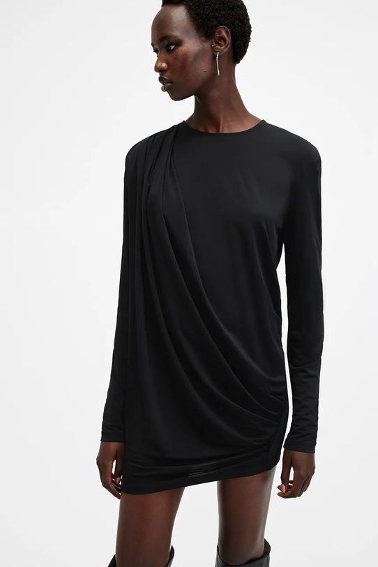 AllSaints rochie DEVIN W160DB negru SS25