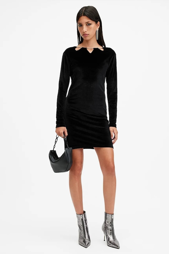 AllSaints rochie REGINA W172DB negru