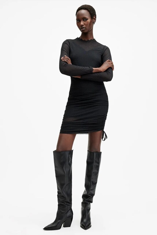 Šaty AllSaints ADARA W241DB čierna