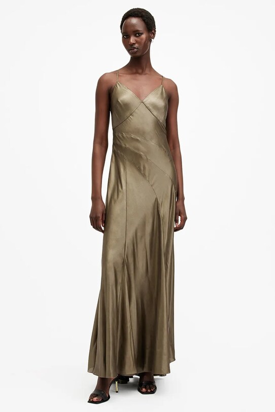 Šaty AllSaints LILI W291DB zlatá SS25