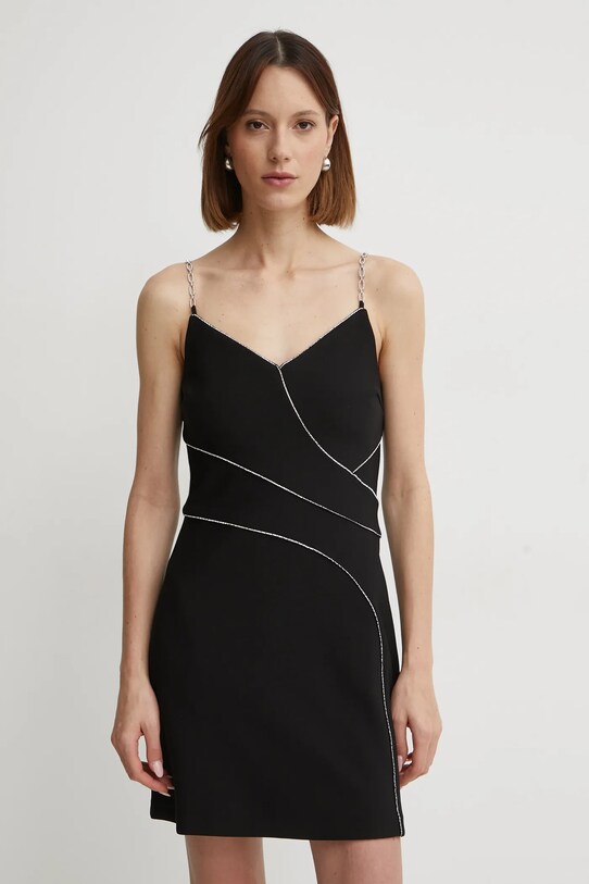 Šaty Guess CARRIE mini černá W5RK52.KCML0
