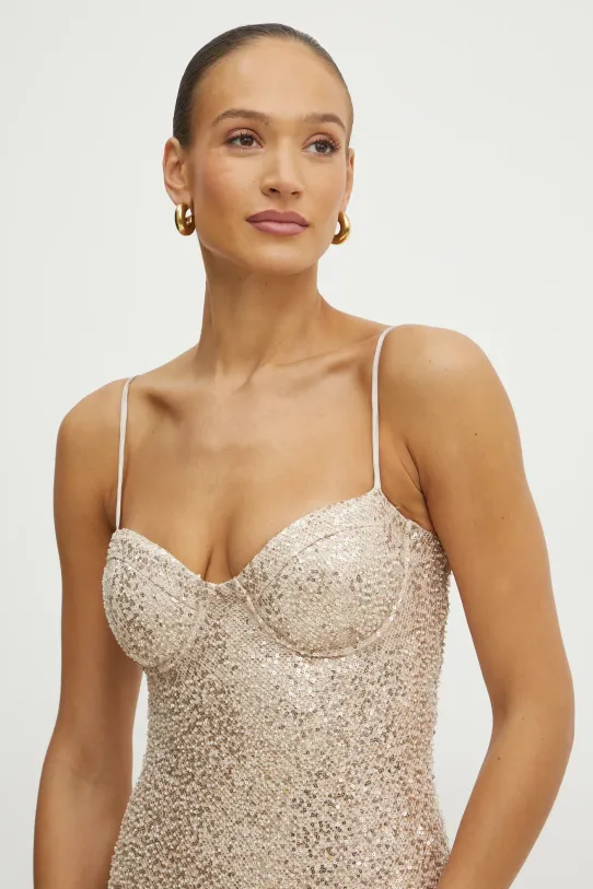 Guess sukienka SERENITY beżowy W5RK0R.KCJF0