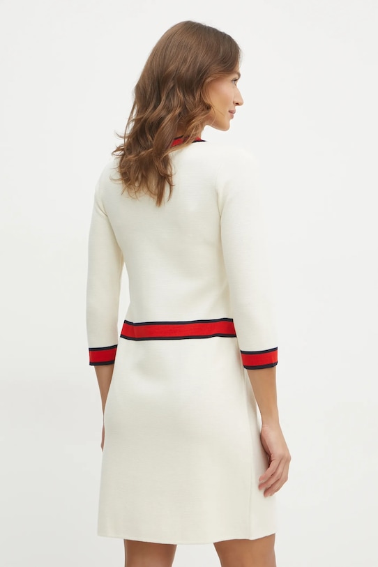 Odzież Luisa Spagnoli sukienka wełniana 100025 beżowy