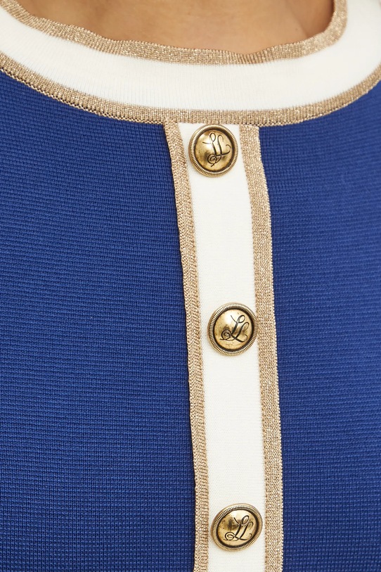 Luisa Spagnoli rochie din lana 100025 bleumarin