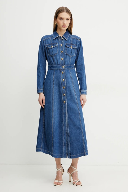 Luisa Spagnoli rochie din denim 541651 albastru SS25