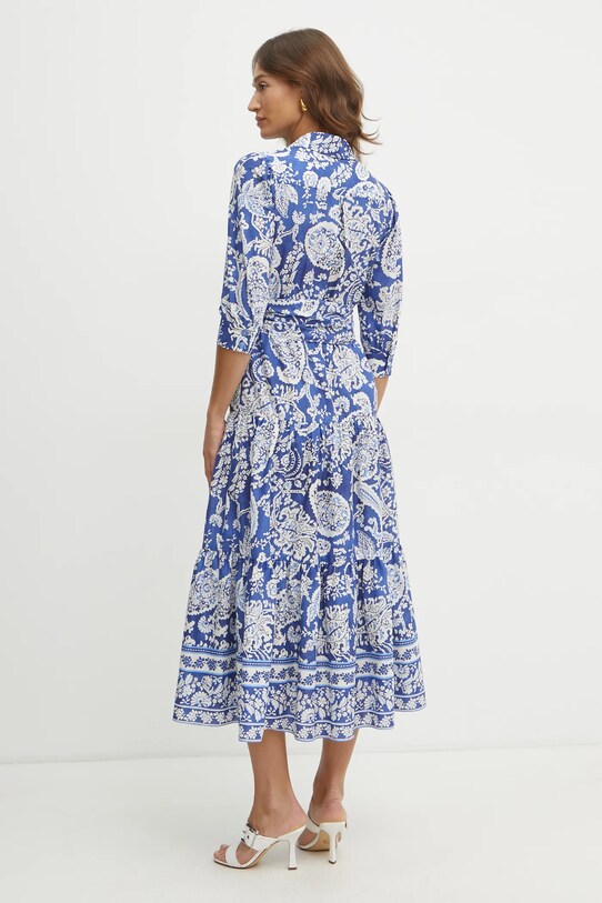 Îmbrăcăminte Luisa Spagnoli rochie din bumbac 542129 bleumarin