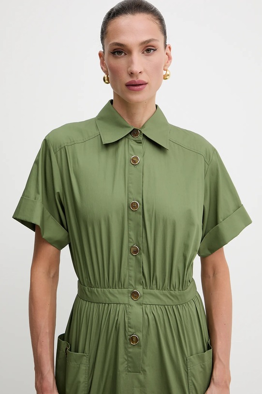 Luisa Spagnoli rochie din bumbac verde 541976